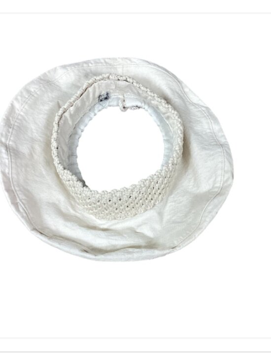 Wallaroo Open Top Floppy Wide Brim Sun Hat‎ Off White 268A main image 6